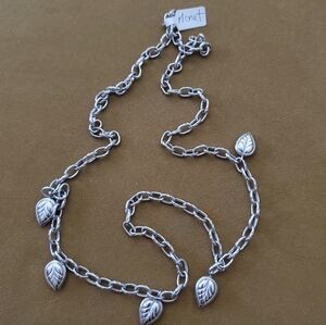 Monet- Silver Leaf Pendant Necklace